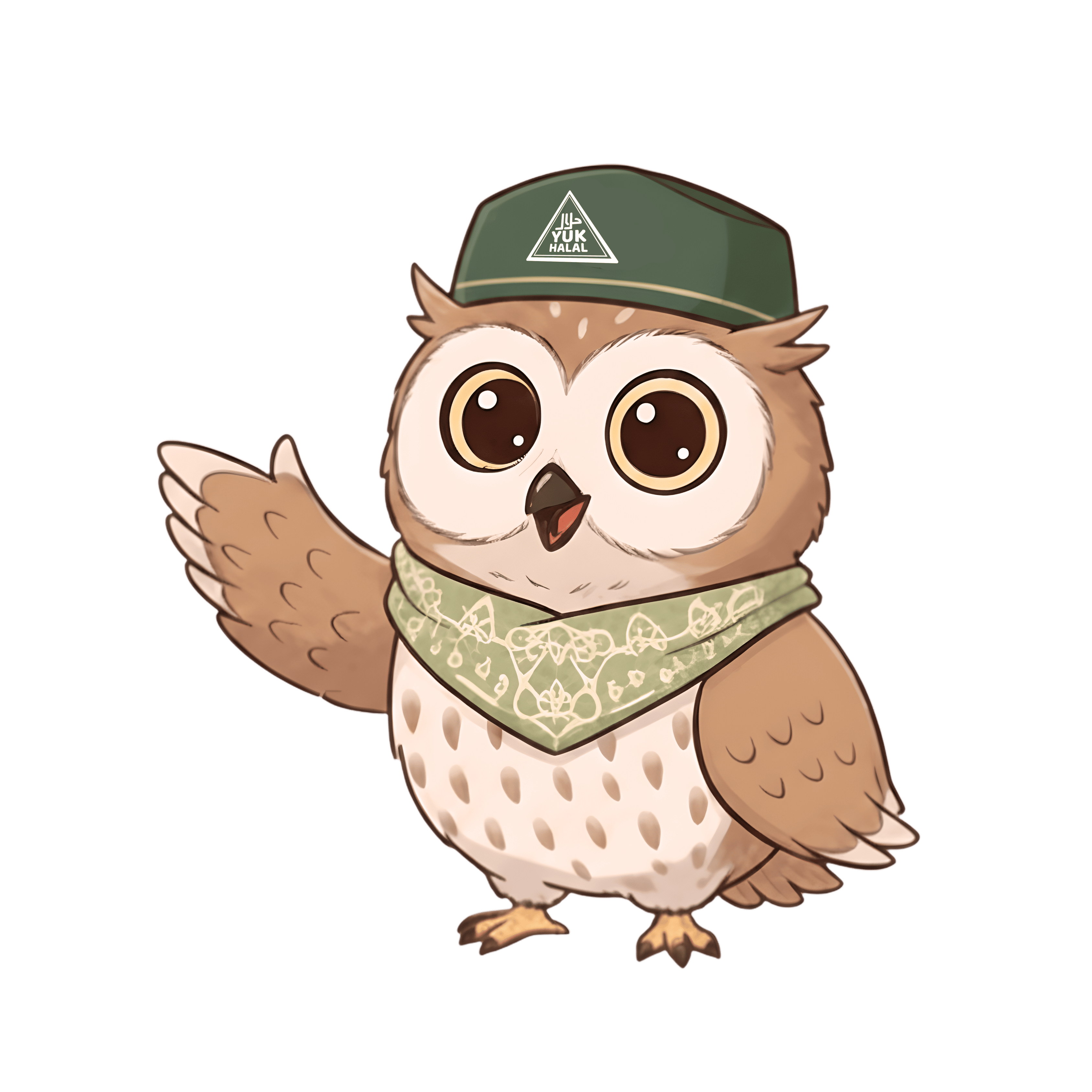 Maskot Yuk Halal — Burung Hantu